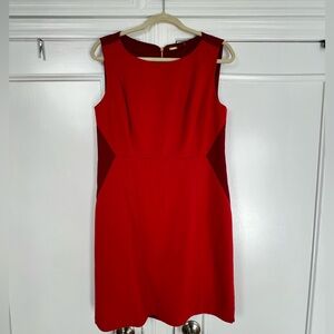 Elie Tahari Red Wool Sheath Dress